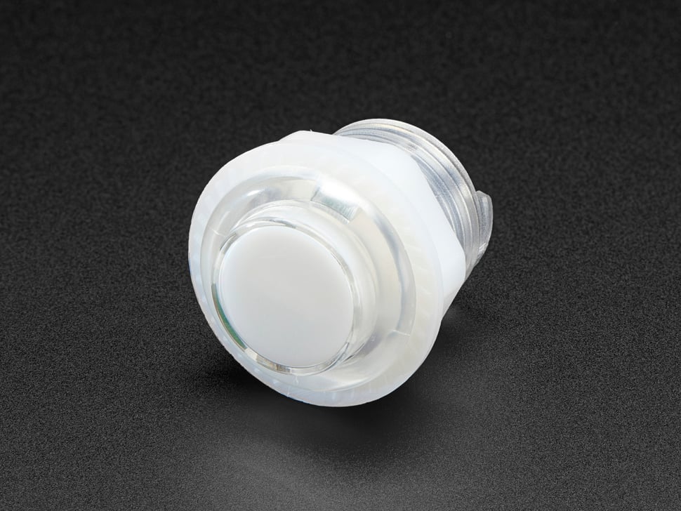 Mini LED Arcade Button - 24mm Translucent Clear