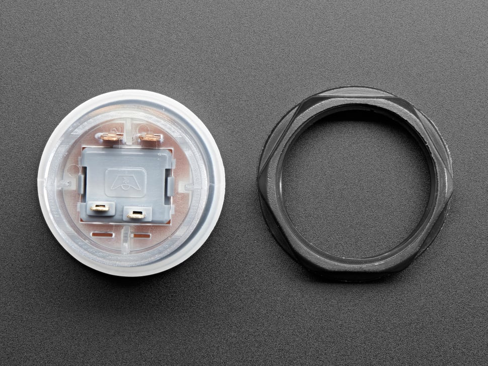Arcade Button with LED - 30mm Translucent Clear