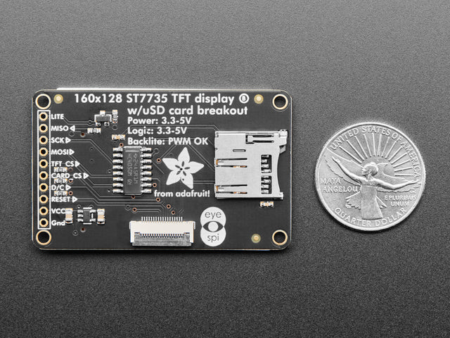 1.8" Color TFT LCD display with MicroSD Card Breakout