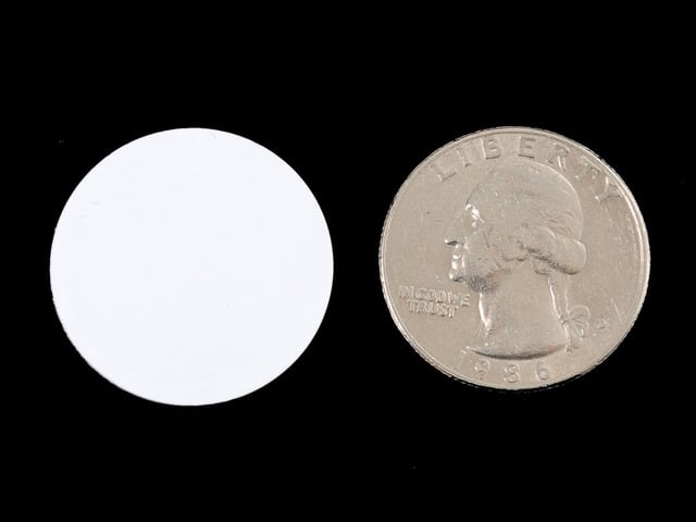 White disc next to quarter