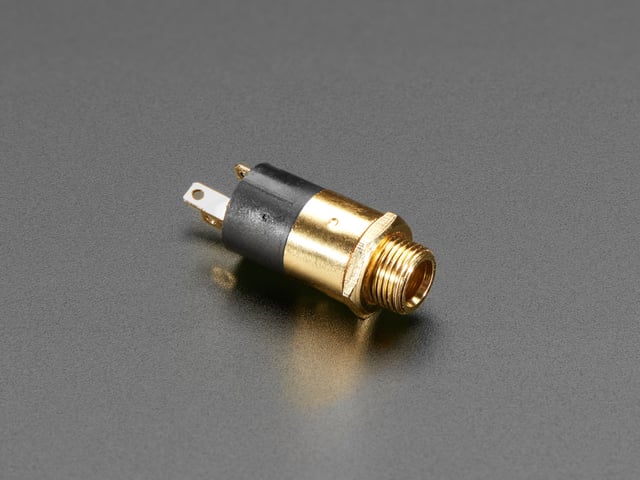 Panel Mount 1/8 inch / 3.5mm TRS Audio Jack Connector