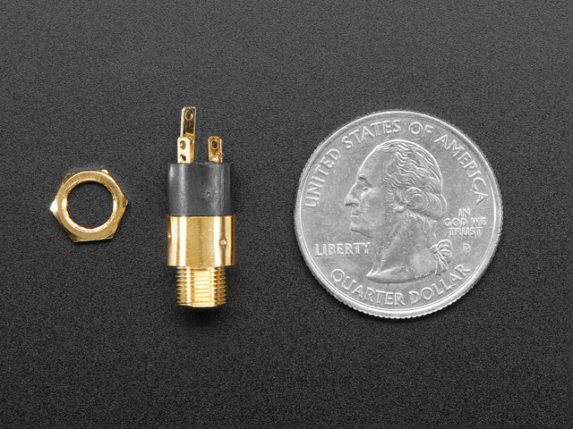 Panel Mount 1/8" / 3.5mm TRS Audio Jack Connector