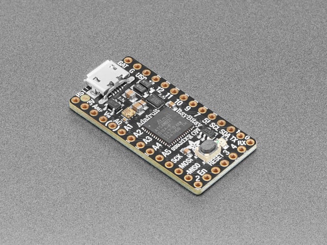 Angled shot of Adafruit ItsyBitsy M0 Express - for CircuitPython & Arduino IDE.