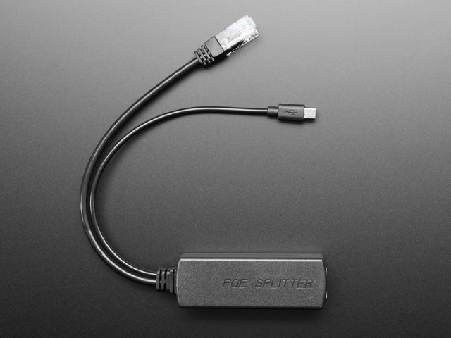 PoE Splitter with MicroUSB Plug - Isolated 12W - 5V 2.4 Amp