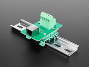 DIN Rail mountable RJ-45 To Terminal Block Adapter - Right Angle Jack.