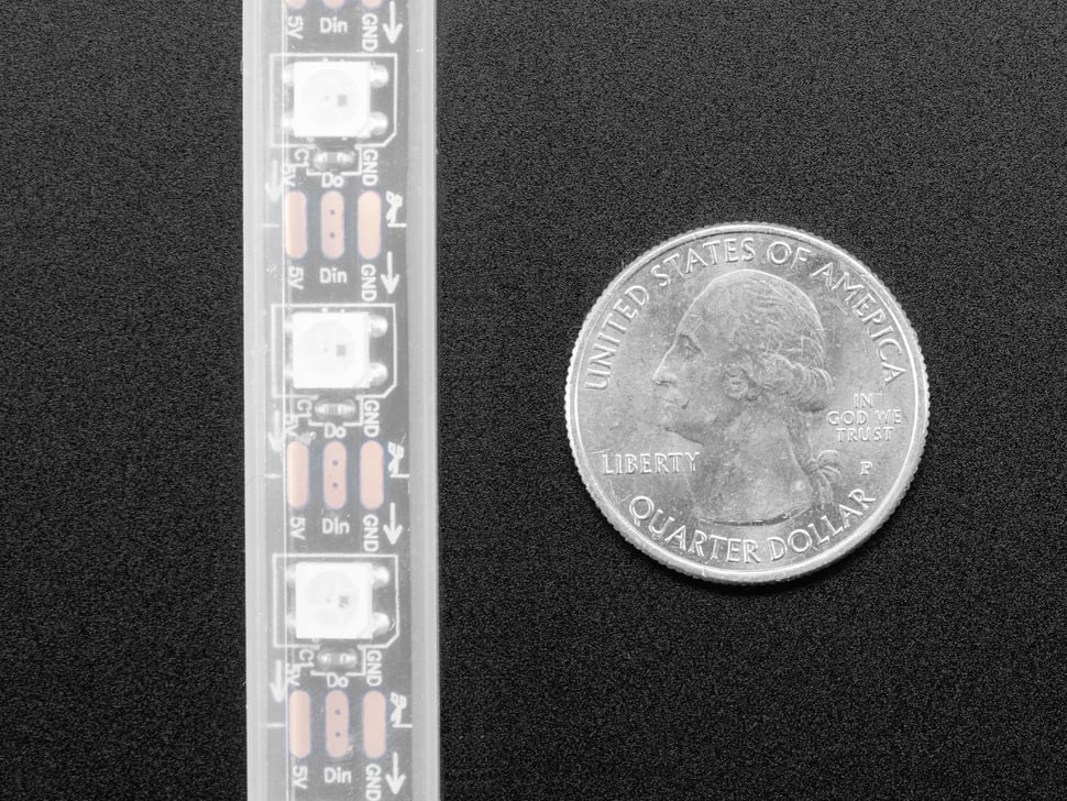 Adafruit NeoPixel LED Strip w/ Alligator Clips - 60 LED/m