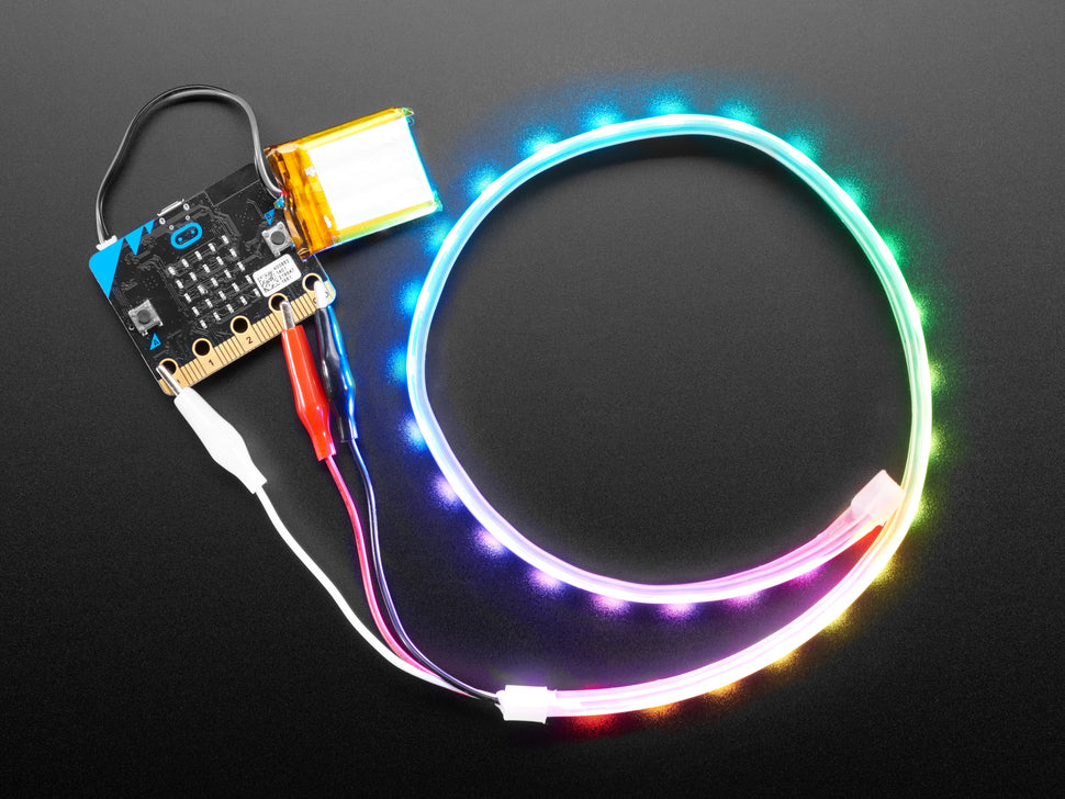 Adafruit NeoPixel LED Strip w/ Alligator Clips - 60 LED/m