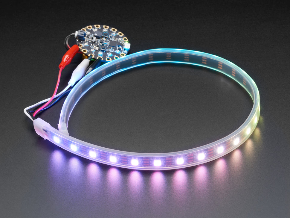 Adafruit NeoPixel LED Strip w/ Alligator Clips - 60 LED/m