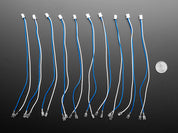 Arcade Button and Switch Quick-Connect Wires - 0.187" (10-pack)