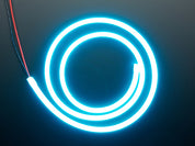 Coil of neon-looking ice blue light