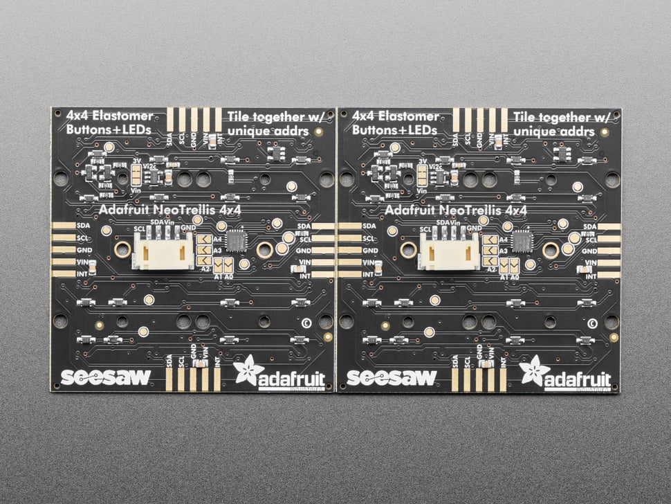 Adafruit NeoTrellis RGB Driver PCB for 4x4 Keypad