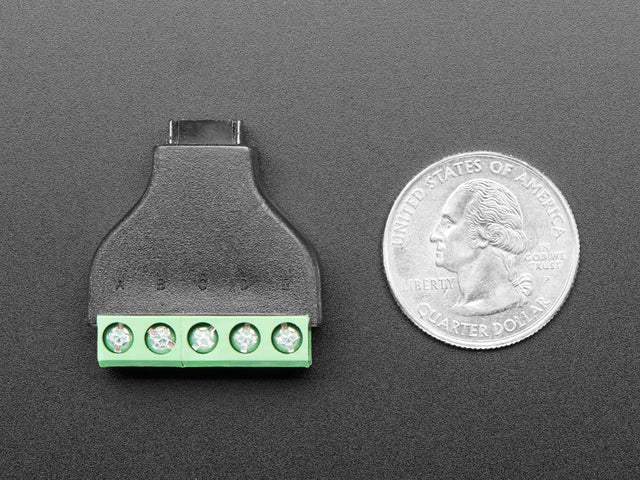 USB Micro B Female Socket to 5-pin Terminal Block