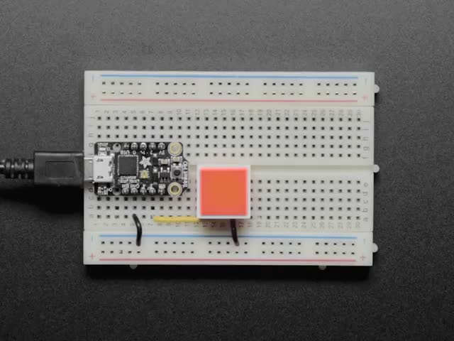 15mm Square Diffused Red Indicator LED pulsing on and off