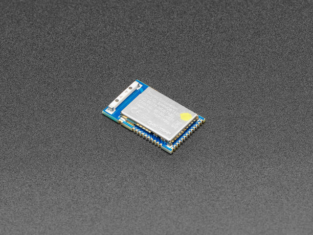 Angled shot of a nRF52832 Bluetooth Low Energy Module.