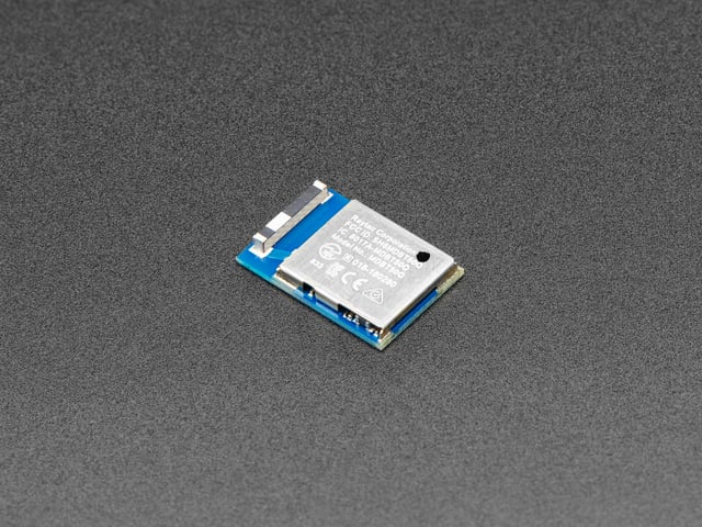 Angled shot of a nRF52840 Bluetooth Low Energy Module with USB. 