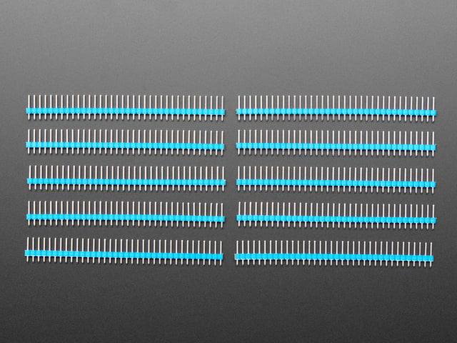 Break-away 0.1 inch 36-pin strip male header - Blue plastic