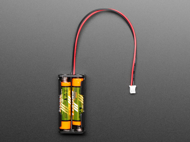 2 x AAA Open Battery Holder with JST PH Connector