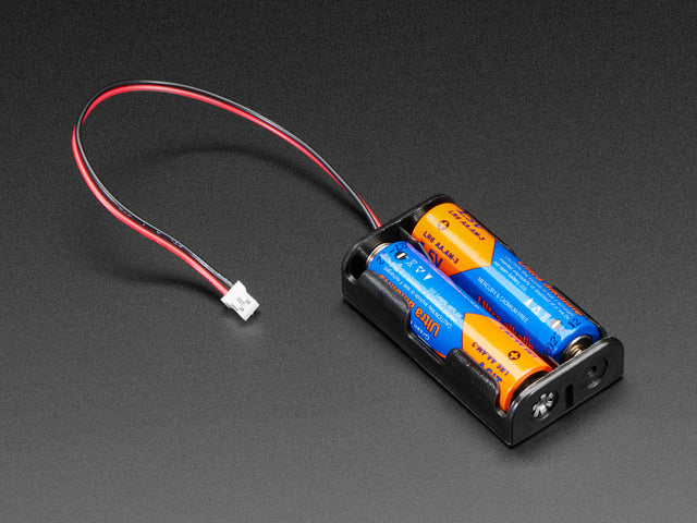 2 x AA Open Battery Holder with JST PH Connector