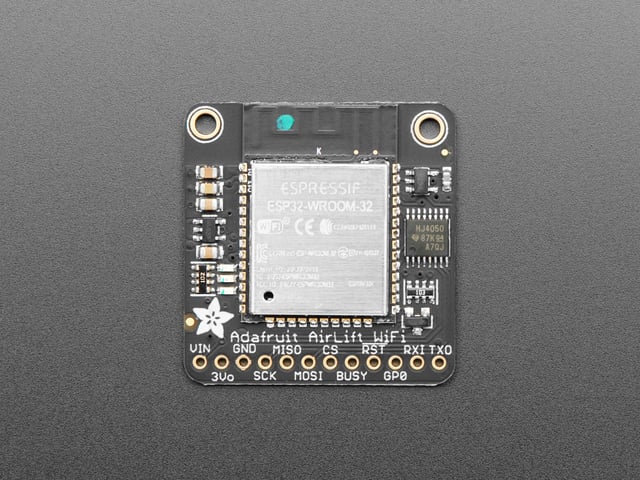 Top view of Adafruit AirLift Breakout Board.