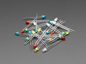 Diffused 3mm LED Pack - 5 LEDs each in 5 Colors - 25 Pack