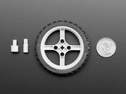 Black Multi-Hub Wheel for TT / Lego or N20 Motor - 65mm Diameter
