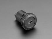 USB Mini B Jack to USB A Jack Round Panel Mount Adapter