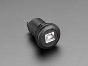 USB B Jack to USB A Jack Round Panel Mount Adapter