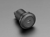Micro USB B Jack to USB A Plug Round Panel Mount Adapter