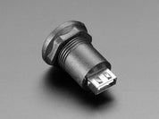 Micro USB B Jack to USB A Plug Round Panel Mount Adapter