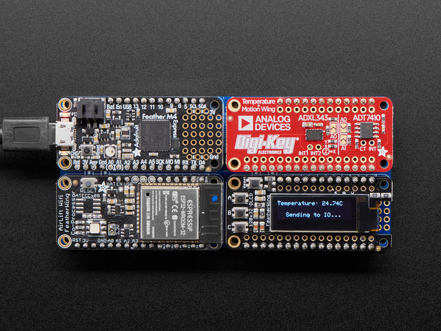 Adafruit Quad 2x2 FeatherWing Kit with Headers