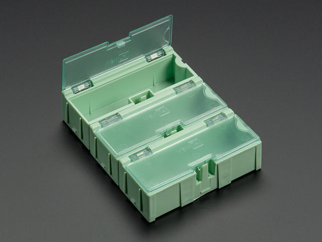 3 pack of small Modular Snap Boxes for SMD component storage