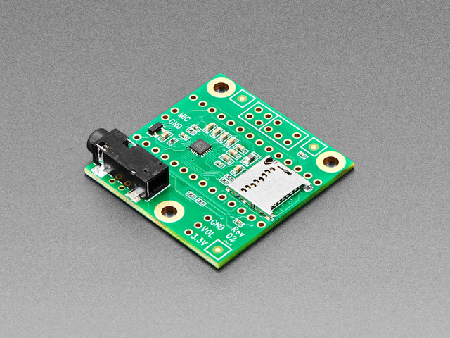 Angled shot of Audio Adapter Board for Teensy 4.x