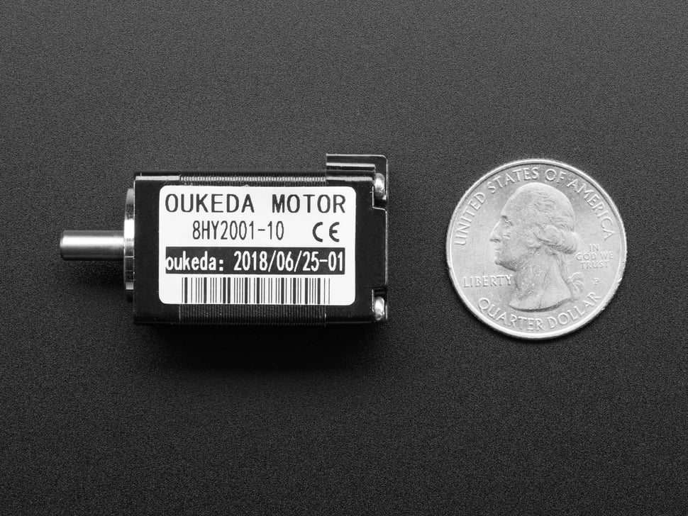 Mini Stepper Motor - 200 Steps - 20x30mm NEMA-8 Size