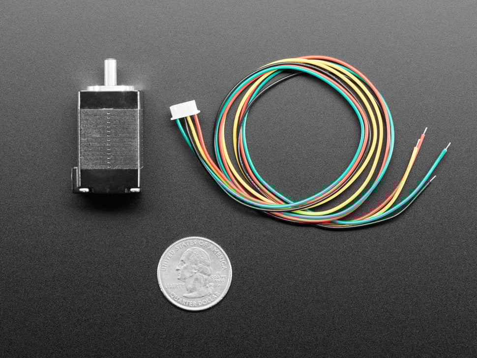 Mini Stepper Motor - 200 Steps - 20x30mm NEMA-8 Size