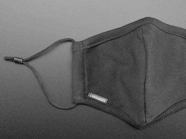Adjustable Fabric Face Mask in Adafruit Black