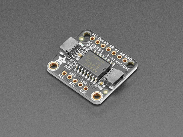 Angled shot of Adafruit PCF8591 Quad 8-bit ADC + 8-bit DAC - STEMMA QT / Qwiic.