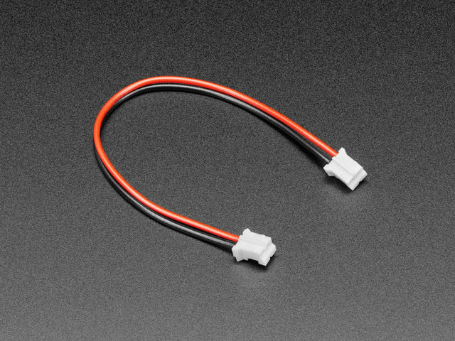 Angled shot of JST-PH 2-pin Jumper Cable - 100mm long