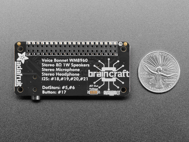 Adafruit Voice Bonnet for Raspberry Pi -Two Speakers + Two Mics