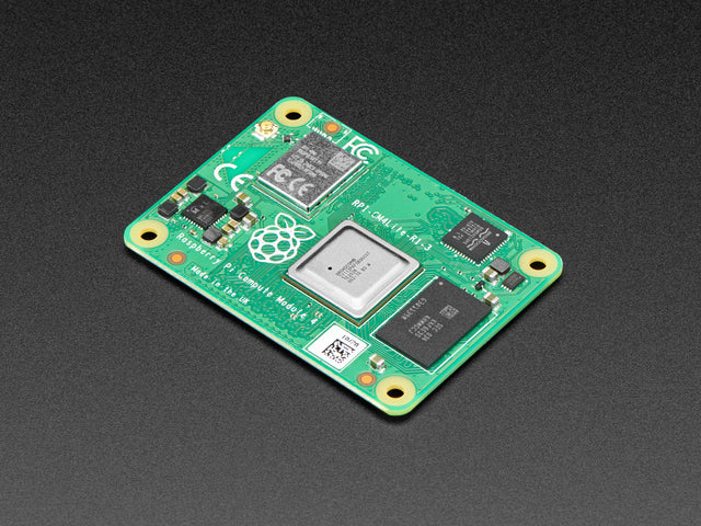 Angle shot of the Raspberry Pi Compute Module 4 with WiFi - 2GB / No MMC 