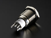 Rugged Metal Pushbutton with Blue LED Ring