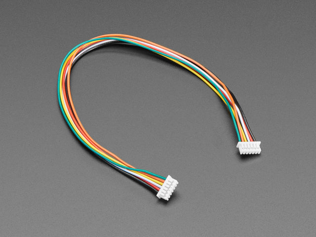 Angled shot of 1.25mm Pitch 6-pin Cable 20cm long.