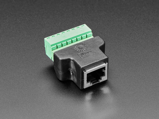 Angled shot of RJ-45 Plug Terminal Block.