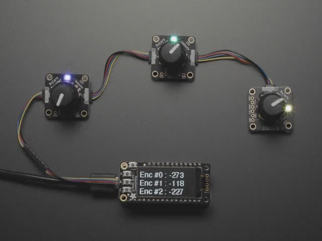 Adafruit I2C Stemma QT Rotary Encoder Breakout with NeoPixel