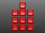 Translucent Red DSA Keycaps for MX Compatible Switches - 10 pack