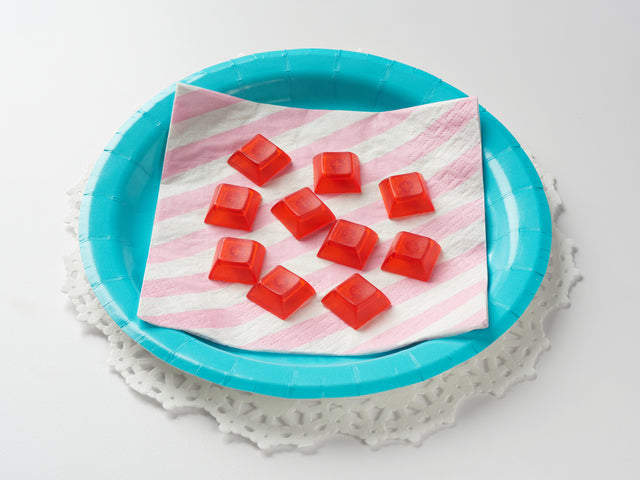 Translucent Red DSA Keycaps for MX Compatible Switches - 10 pack