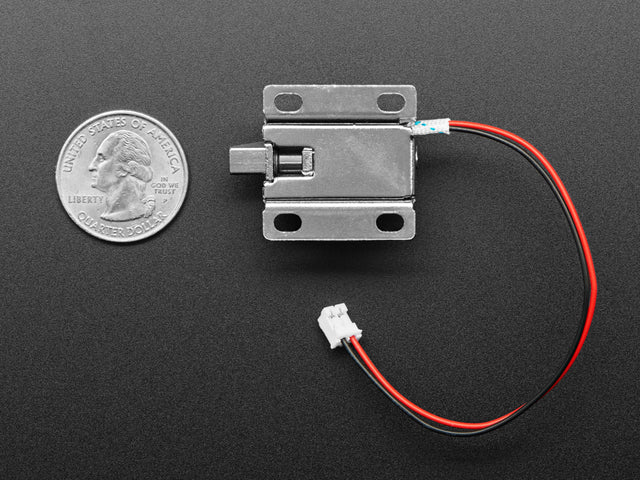 Small Lock-style Solenoid - 12VDC @ 350mAh with 2-pin JST