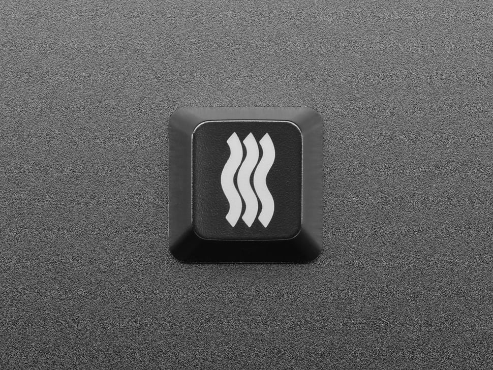 Etched Glow-Through Keycap - Zener ESP Waves Design