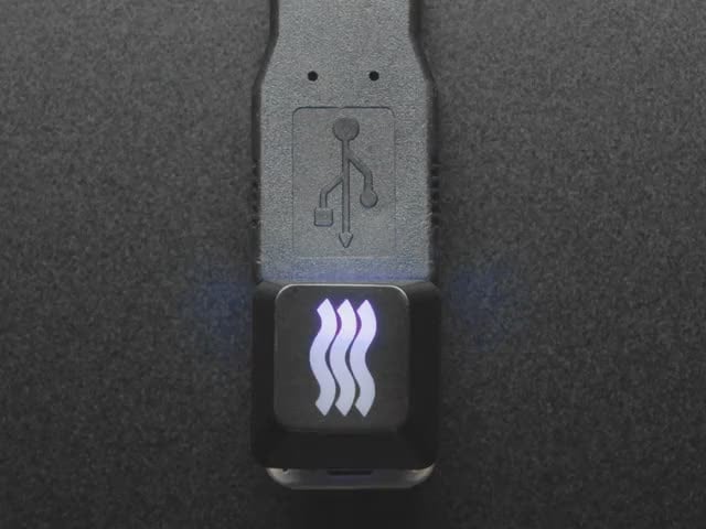 Etched Glow-Through Keycap - Zener ESP Waves Design