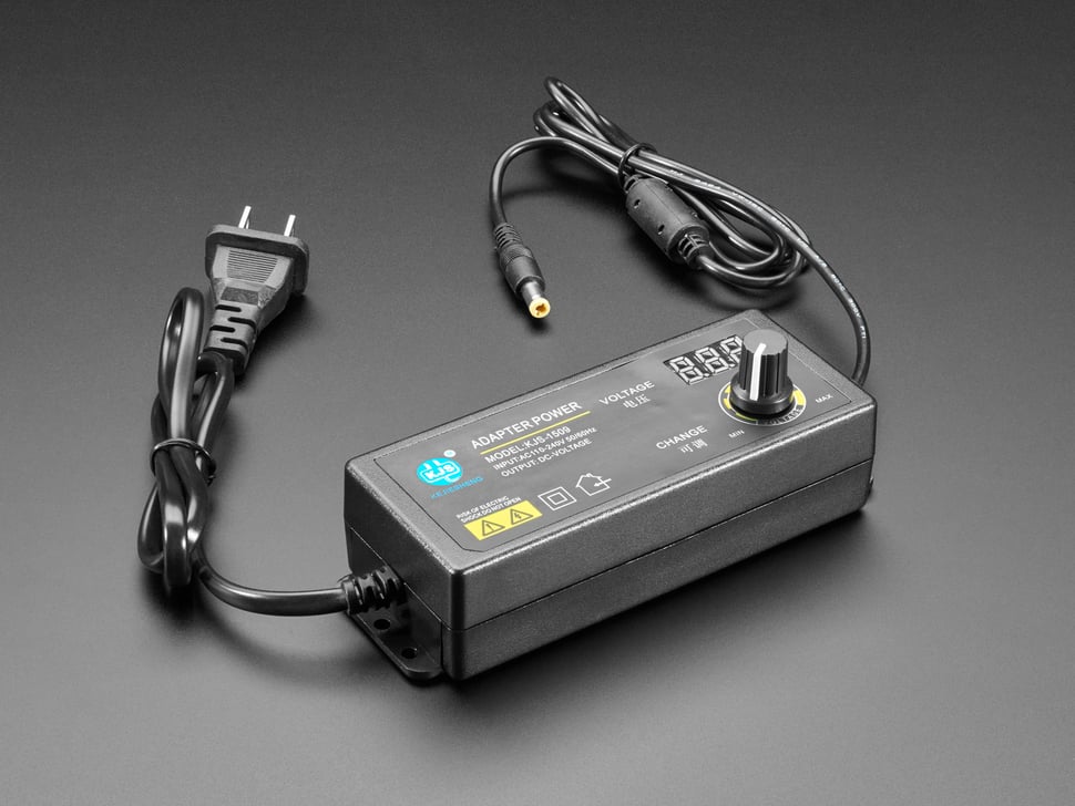 Adjustable Power Supply w/ 2.1mm / 5.5mm DC - 3V to 24V at 2 Amp