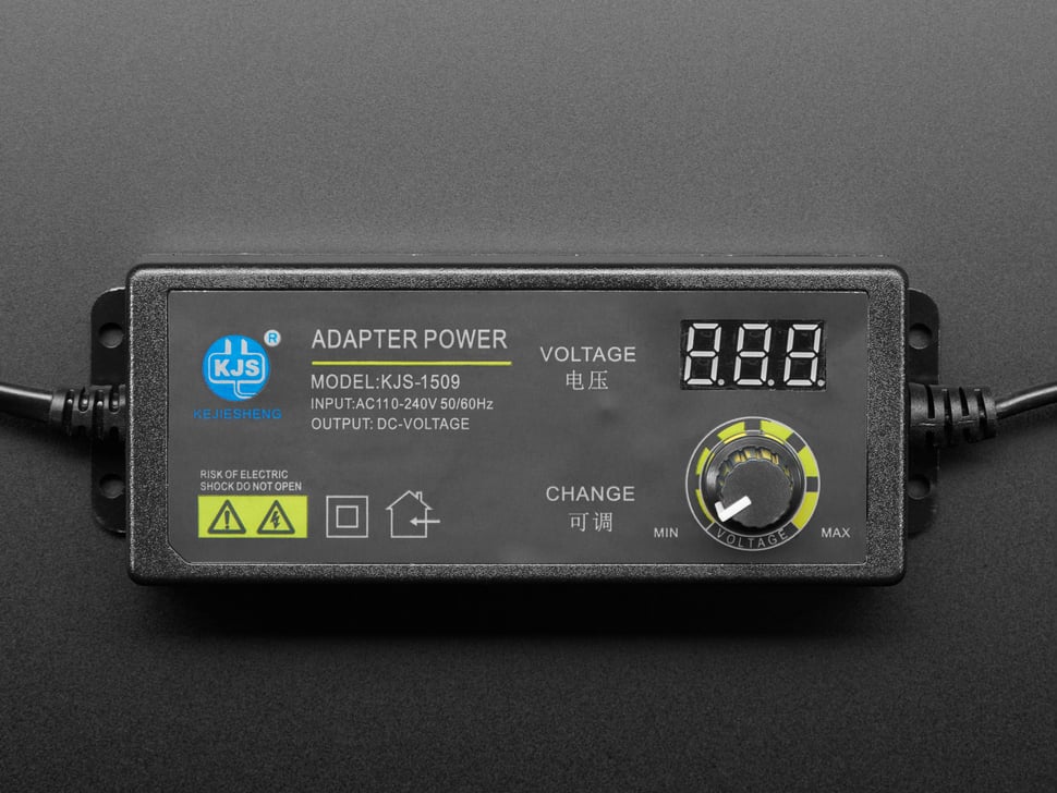 Adjustable Power Supply w/ 2.1mm / 5.5mm DC - 3V to 24V at 2 Amp
